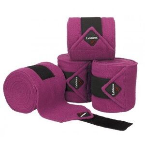 Le Mieux Plum Polo Wrap Bandages - set of four in storage bag